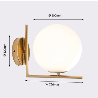 Milky White Glass Globe Minimalist Pendant Lights