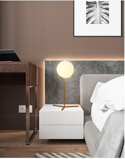 Milky White Glass Globe Minimalist Pendant Lights