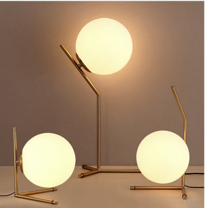 Milky White Glass Globe Minimalist Pendant Lights