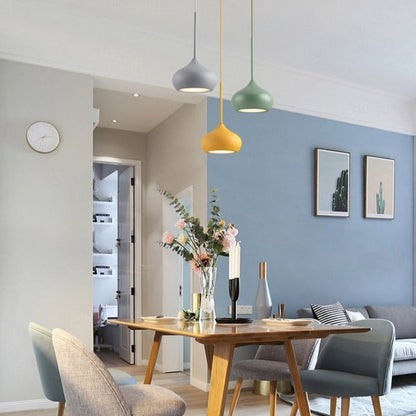 Colourful Dome Shaped Lampshade LED Pendant Lights