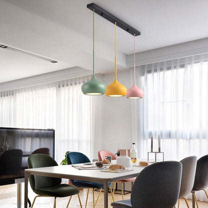 Colourful Dome Shaped Lampshade LED Pendant Lights