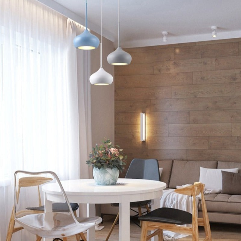 Colourful Dome Shaped Lampshade LED Pendant Lights