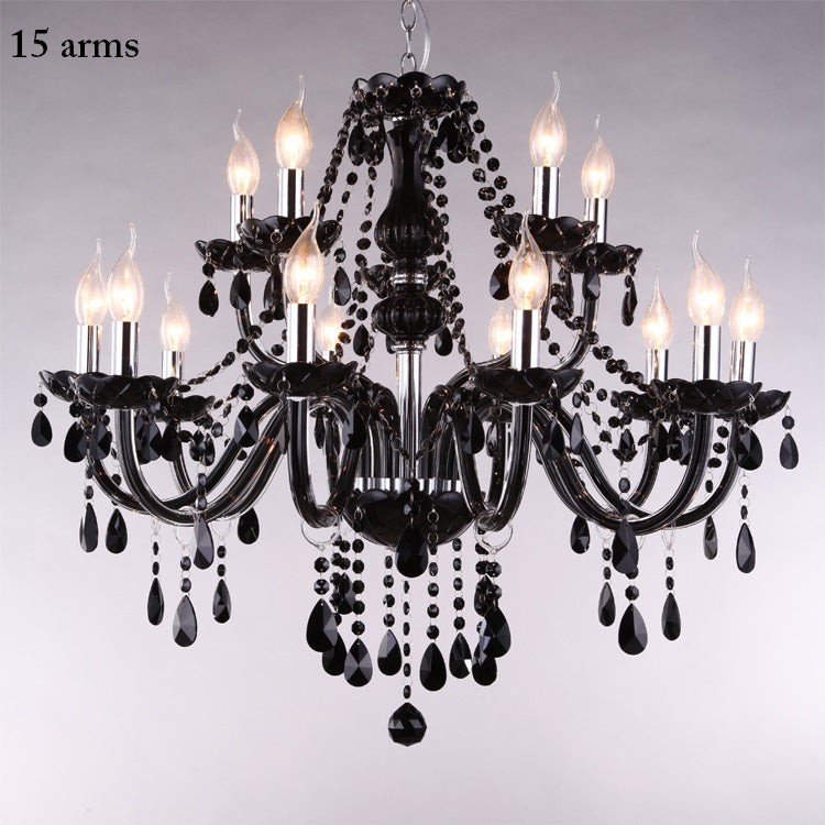 Luxury Black Crystal Chandelier