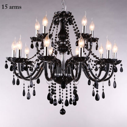 Luxury Black Crystal Chandelier