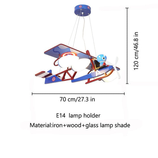 Airplane Hanging Lamp Light Kids Room