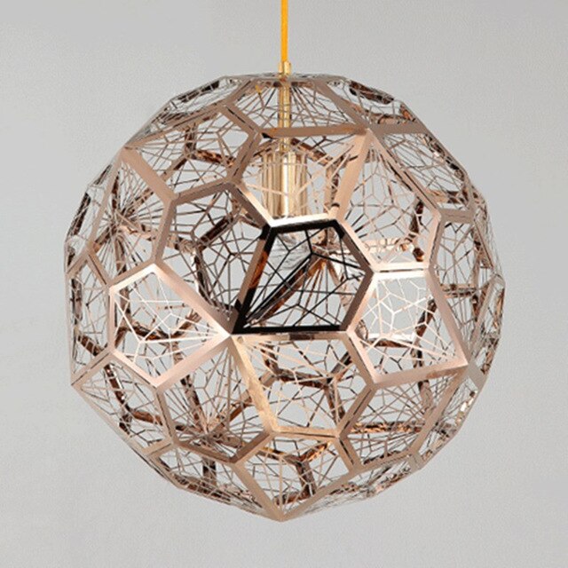 Modern Stainless Steel Diamond Ball Pendant Lights