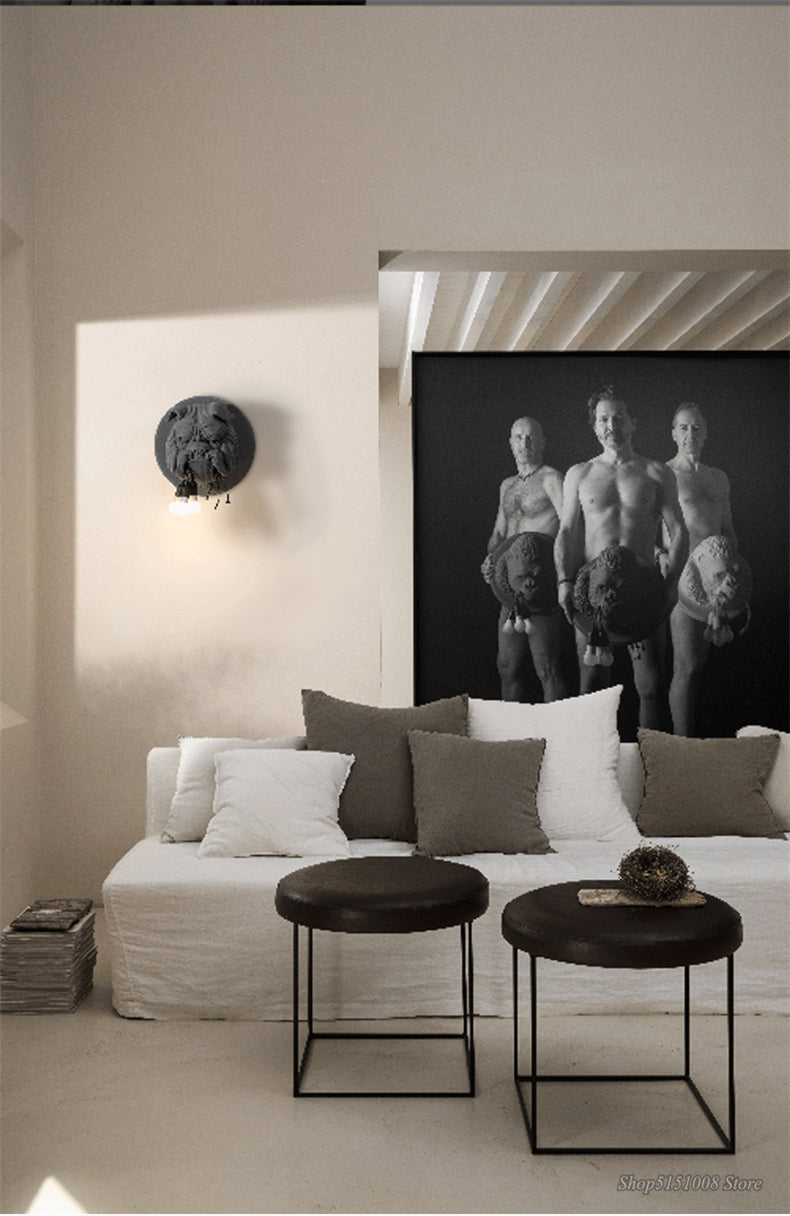 Bulldog Wall Light Lamp Decoration