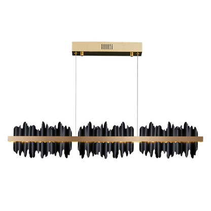 Black Dragons Shard Modern Rectangle Living Room Chandelier