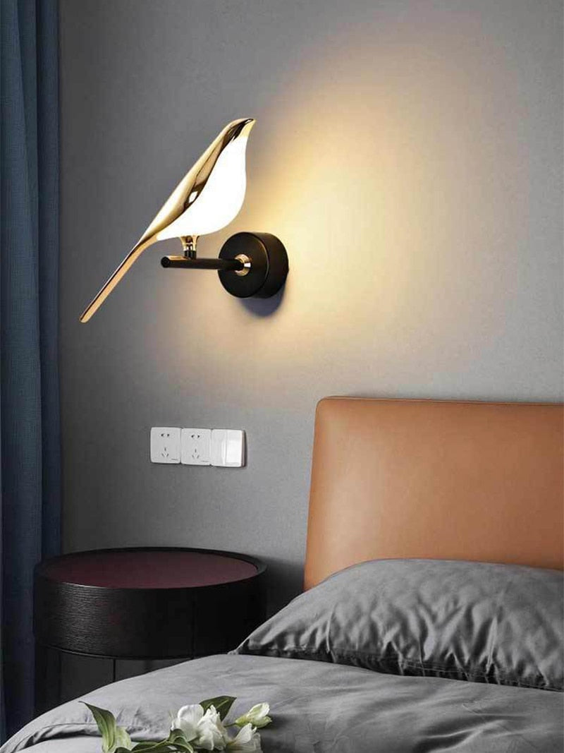 Magpie Bird Modern LED wall lamp