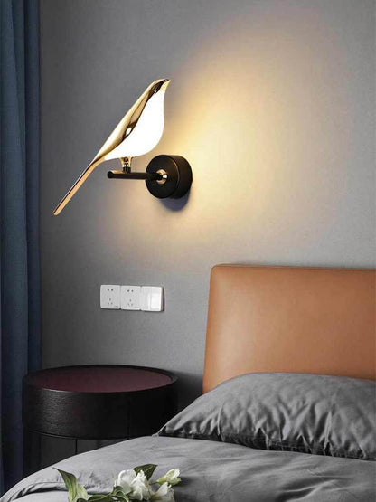 Magpie Bird Modern LED wall lamp