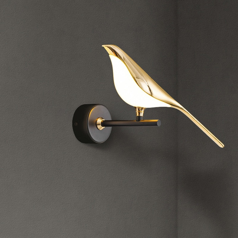 Magpie Bird Modern LED wall lamp