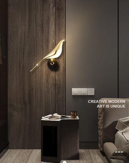 Magpie Bird Modern LED wall lamp