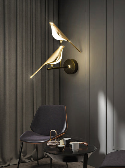 Magpie Bird Modern LED wall lamp