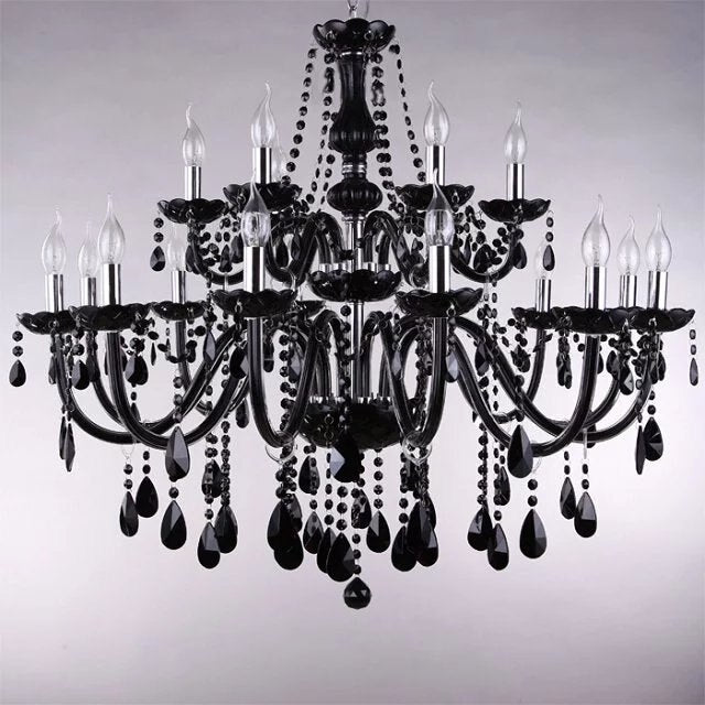 Luxury Black Crystal Chandelier