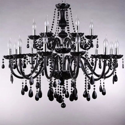 Luxury Black Crystal Chandelier