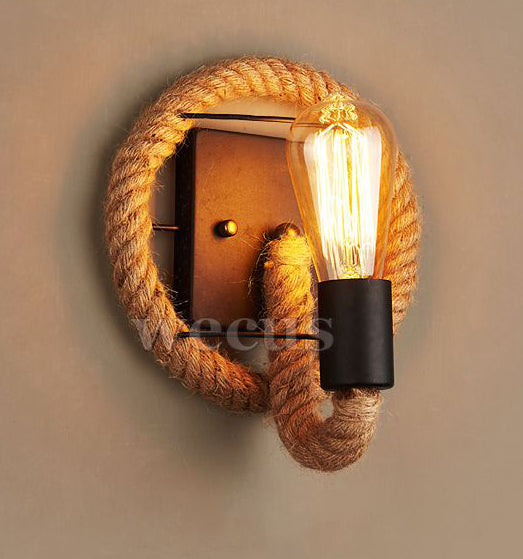 Clove - Round Rope Wrap Wall Lamp