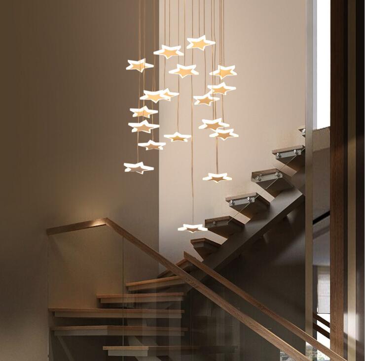 Duplex staircase chandelier led