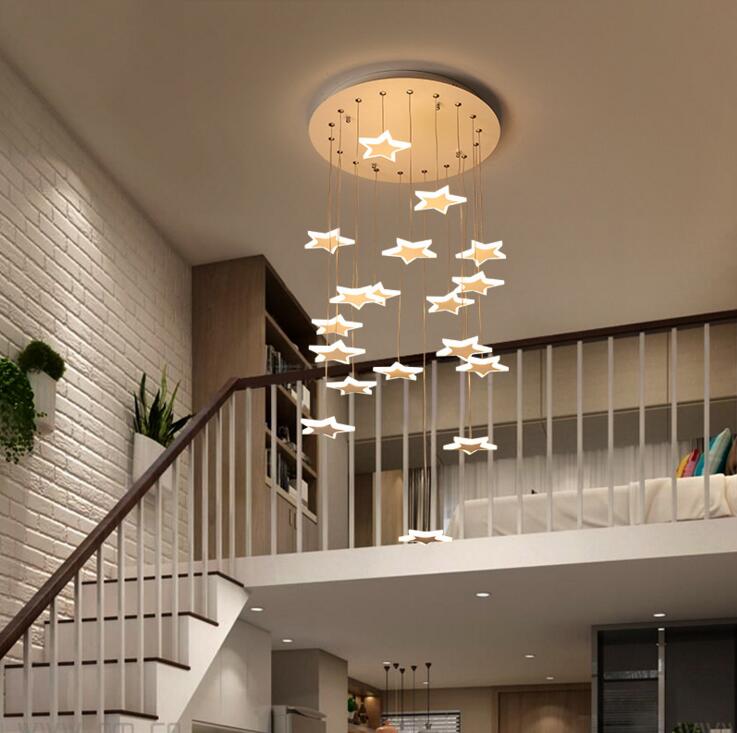 Duplex staircase chandelier led