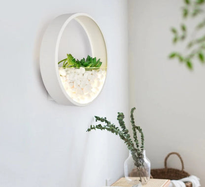 Maximus - Round Metal Wall Mounted Planter Lamp