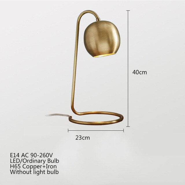 Lark - Copper Plated Retro Table Lamp