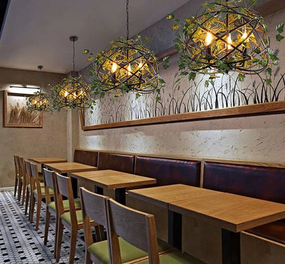 Emory - Vintage Industrial Bird Cage Hanging Lamp