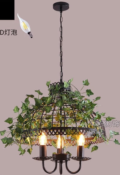 Emory - Vintage Industrial Bird Cage Hanging Lamp