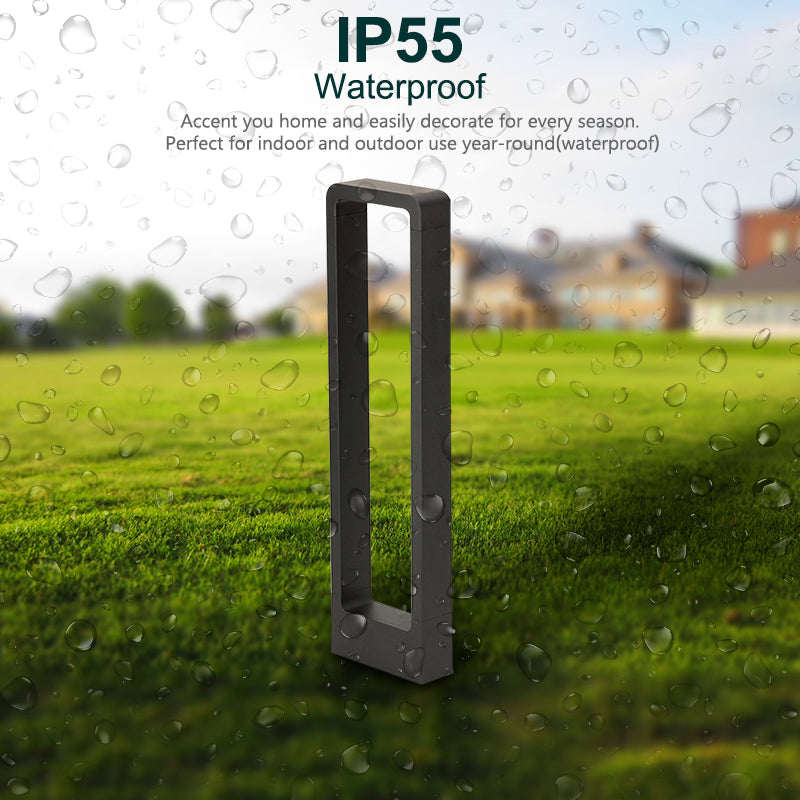 Breckyn - Modern Black Frame Garden Light