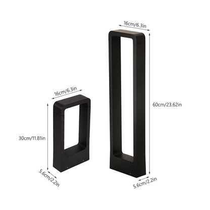 Breckyn - Modern Black Frame Garden Light