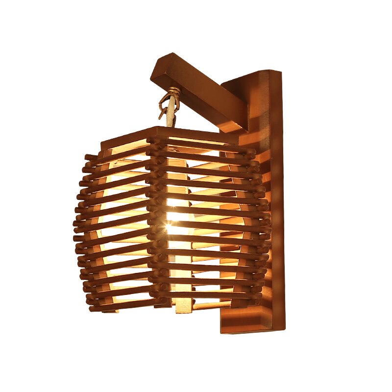 Cassia - Wooden Lantern Lamp